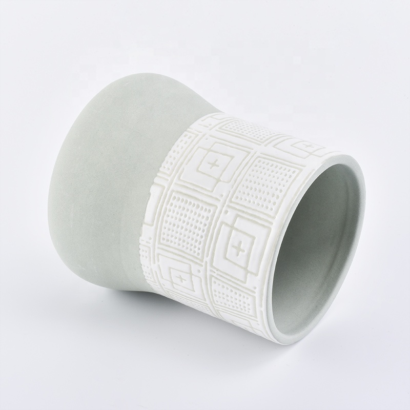 Wholesales matte Ceramic menorah candle cup