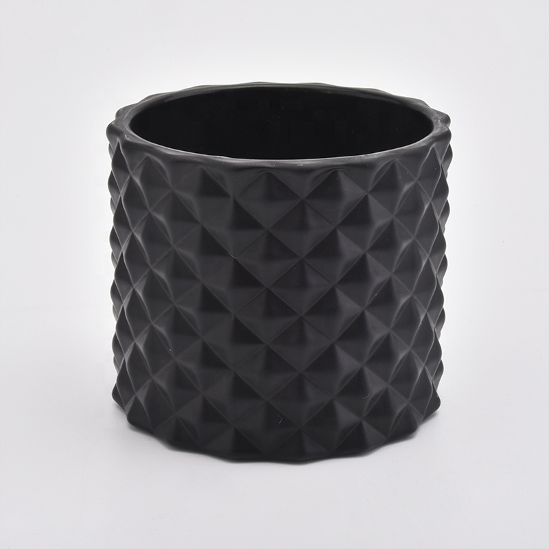 110ml matte black cute little glass candle holders home decorations candle containers