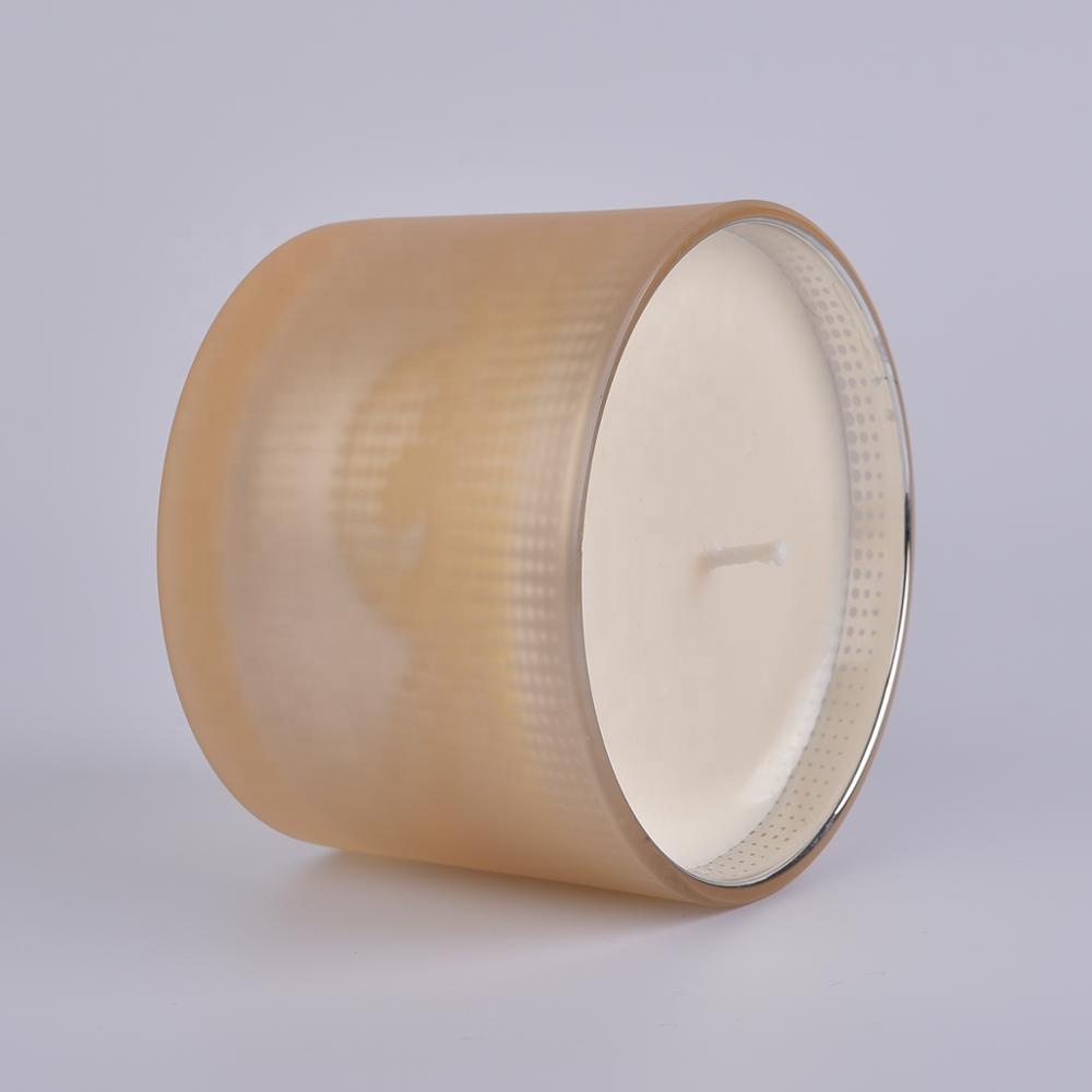 10oz 20oz Wholesales matte candle glass tin with wooden lid