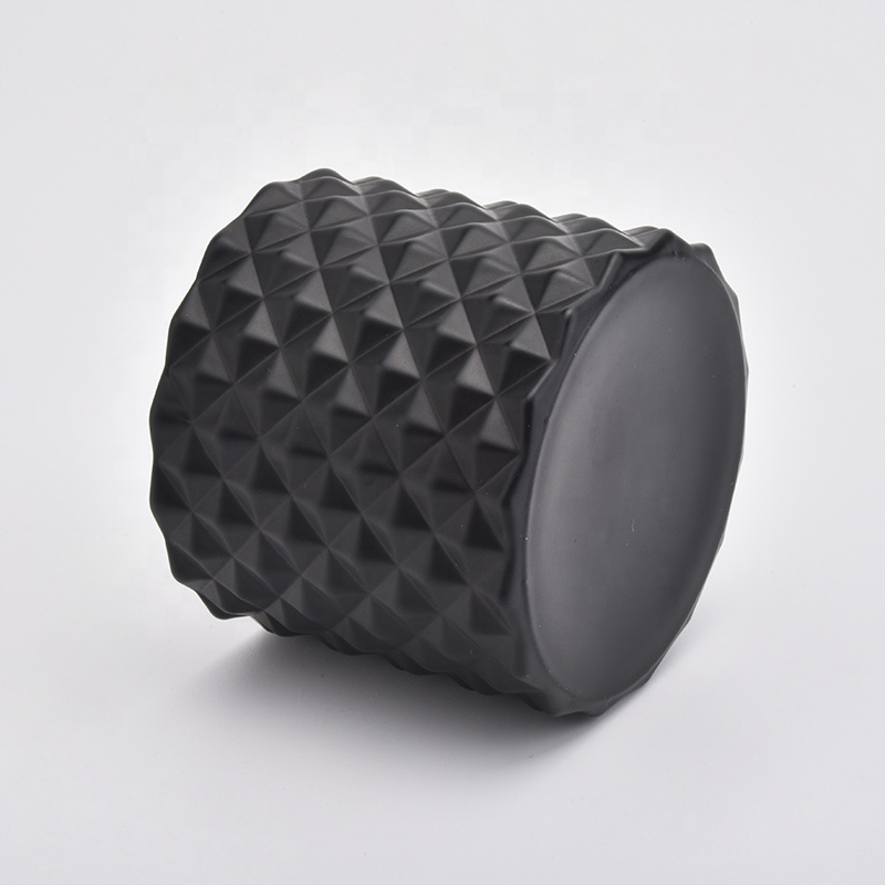 110ml matte black cute little glass candle holders home decorations candle containers