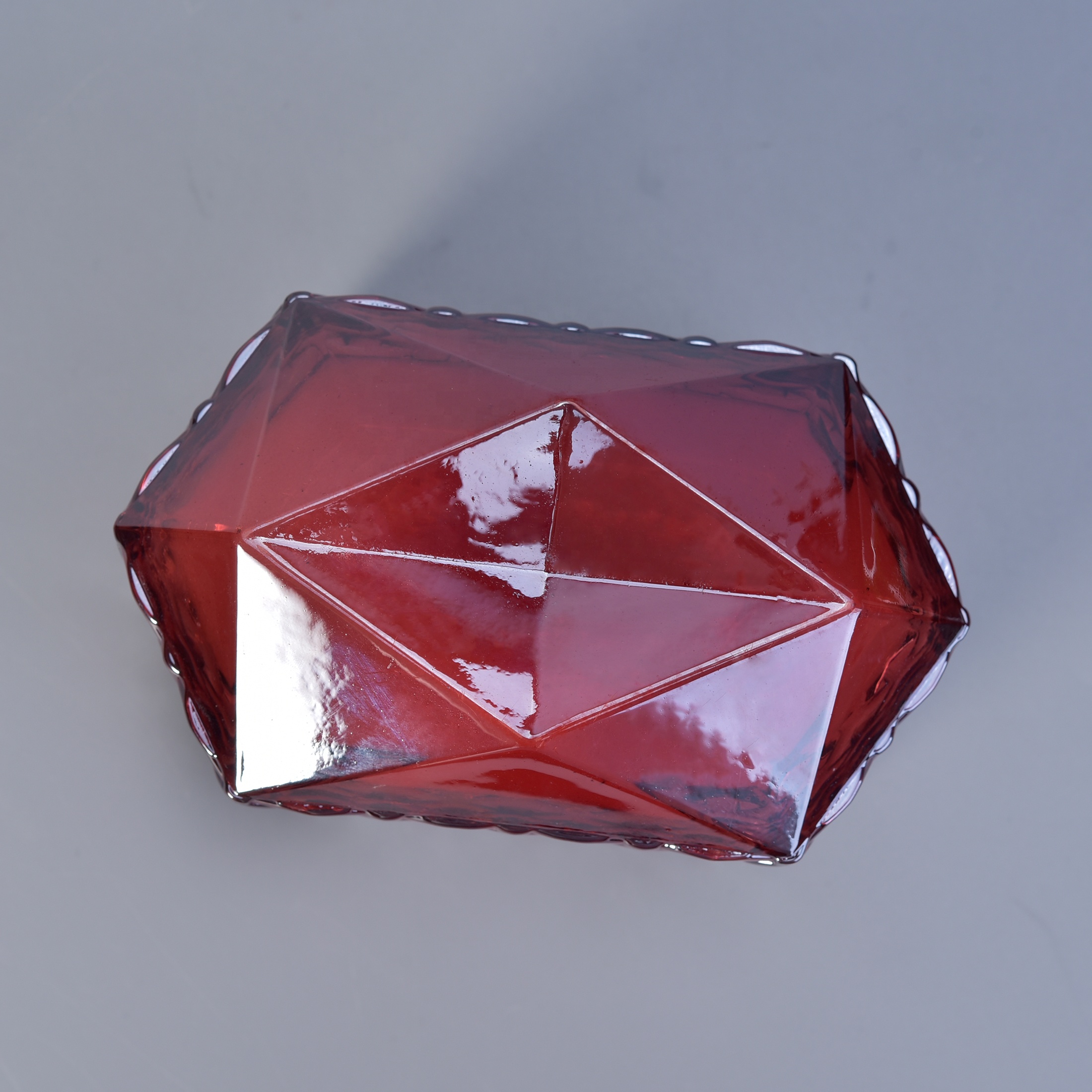 6oz 8oz 10oz Wholesales geometric scented tealight glass candle jar