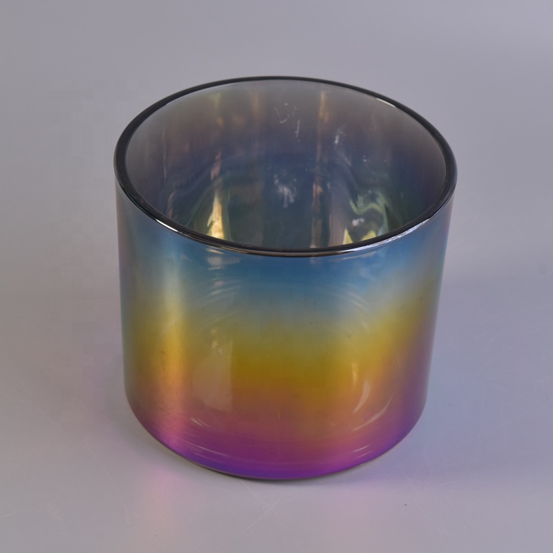 12oz Wholesales vintage electroplated glass candle jars in bulk