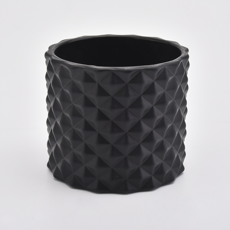 luxury diamond-cut pure glass candle holders with lids