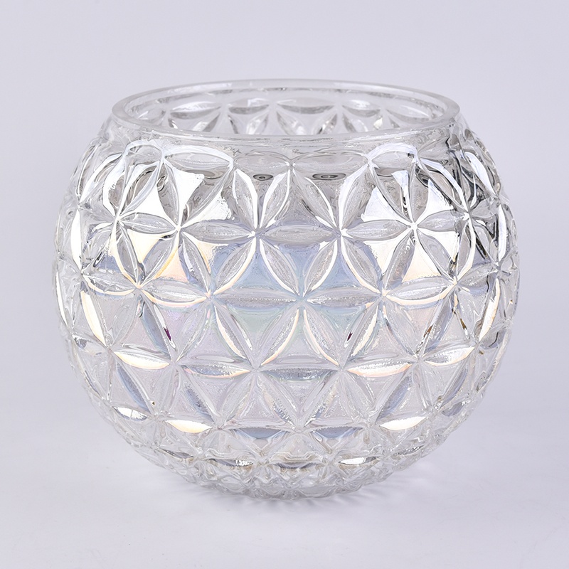 Custom clear votive plating glass candle jars