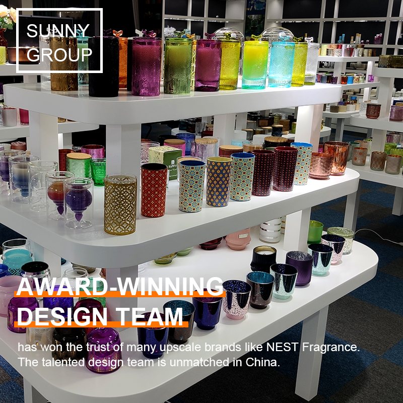 Sunny Glass unique design concrete candle jars with great quality