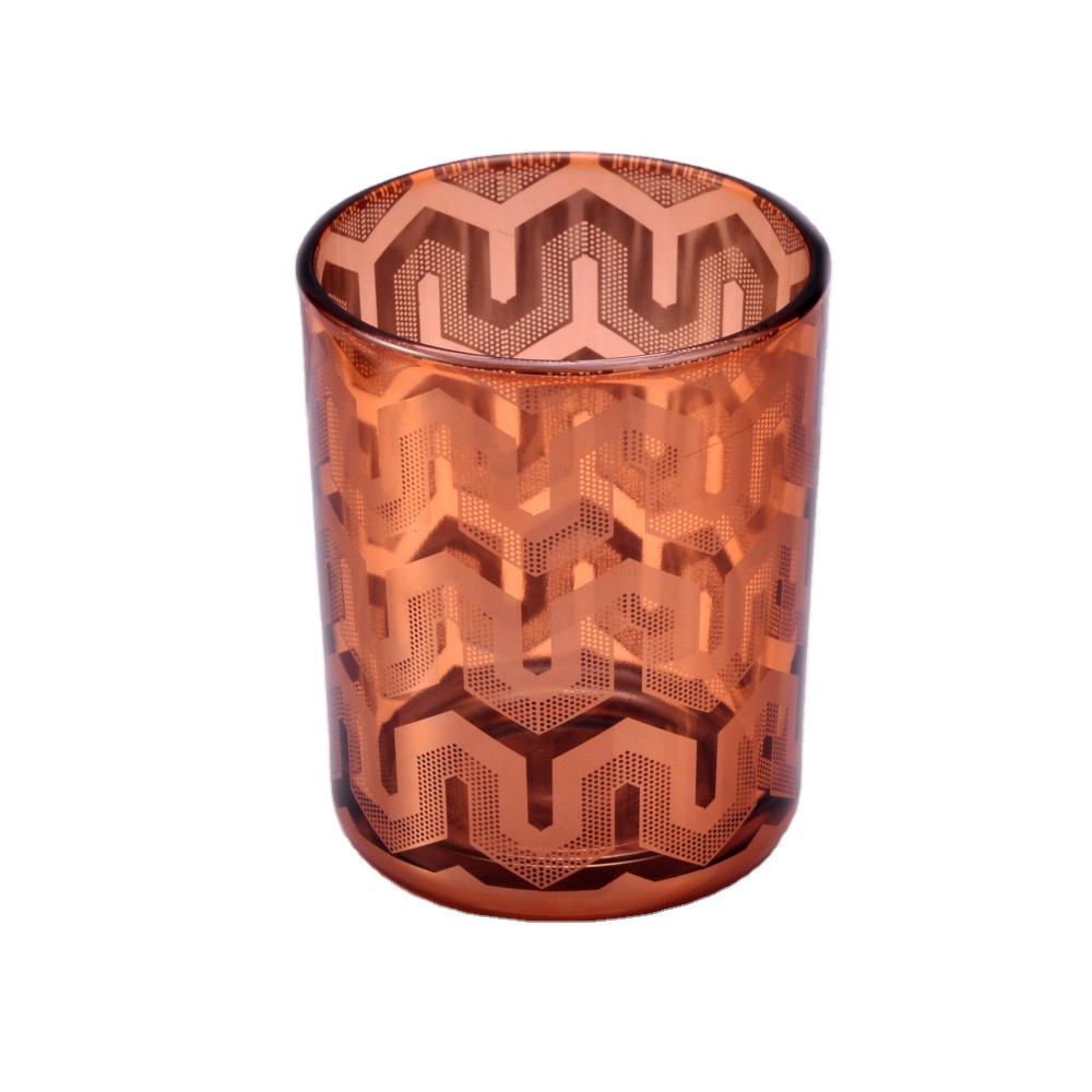 In bulk elegant gold custom laser pretty candle jars 8oz