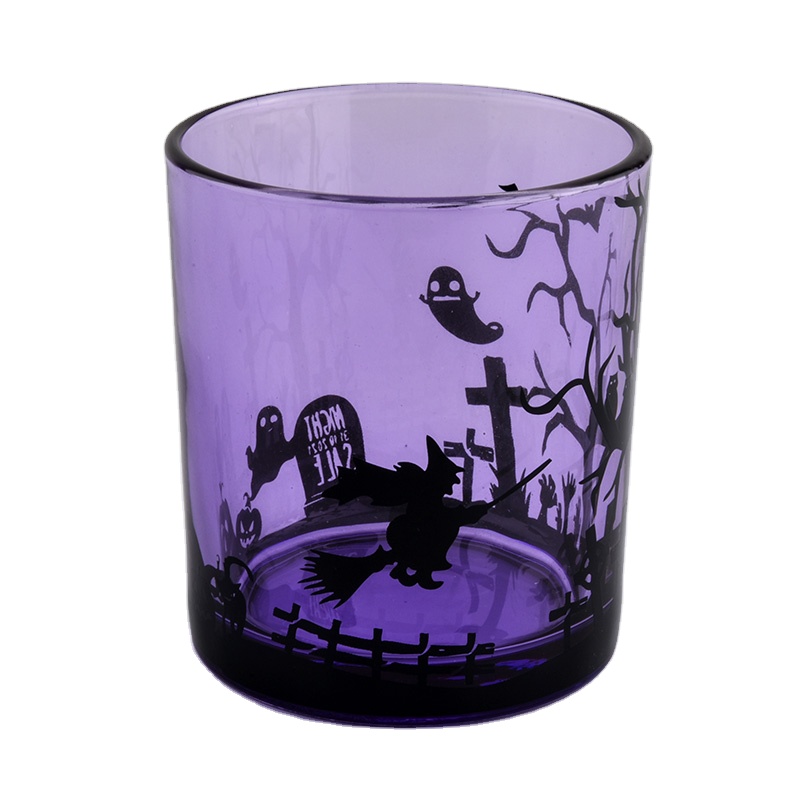 Sunny Suppliers halloween luxury glass candle jar holders party decor