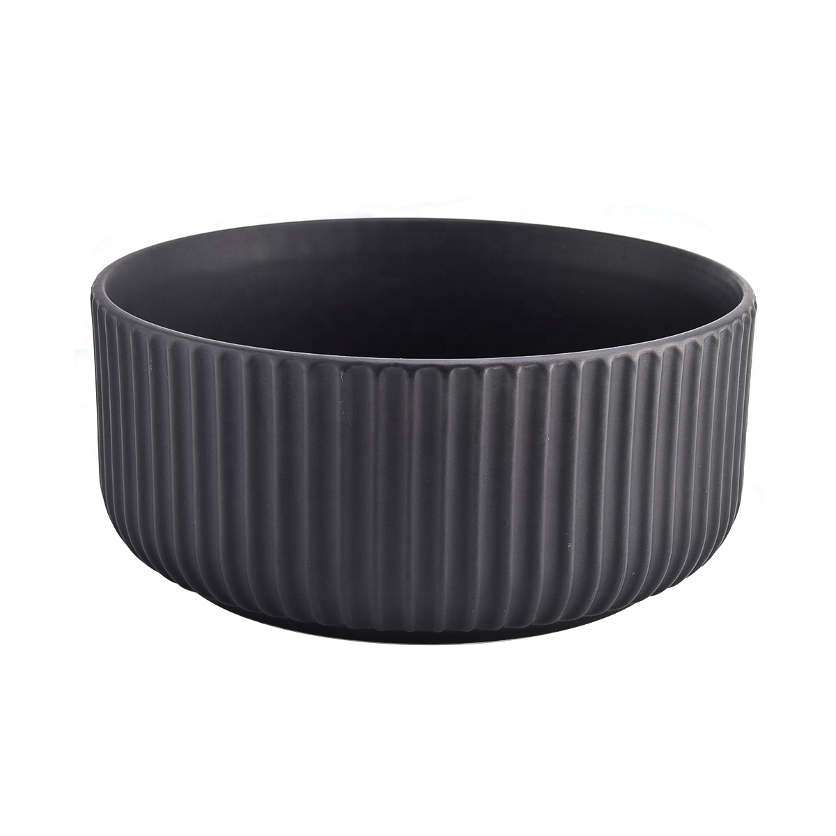 Large black ceramic candle containers for wholesale