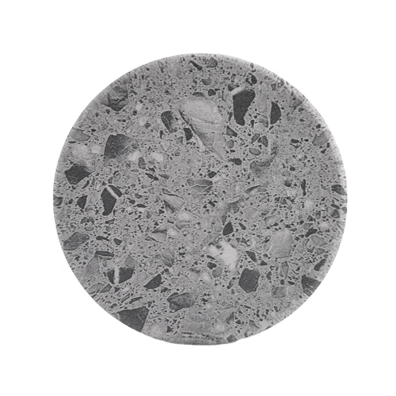 hot sales marble candle jar MDF wood lid