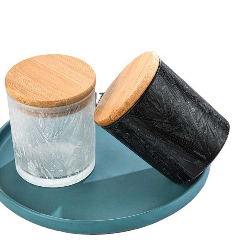 Sunny frosted glass candle vessels luxury for home decoration