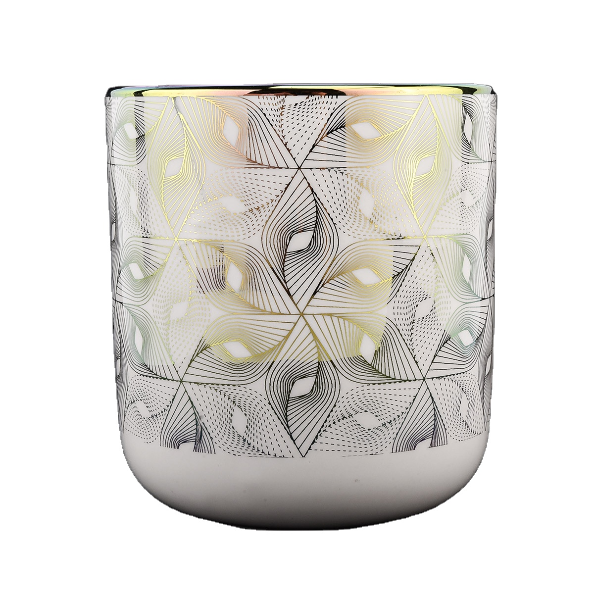 luxury round white ceramic candle jar