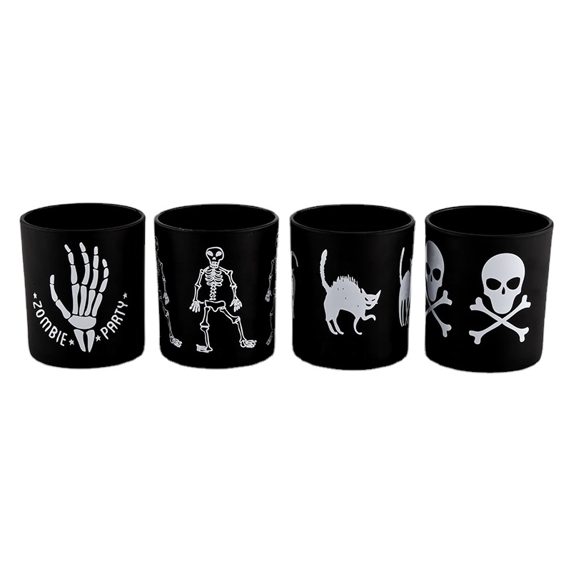 hot sales black 7oz candle container glass