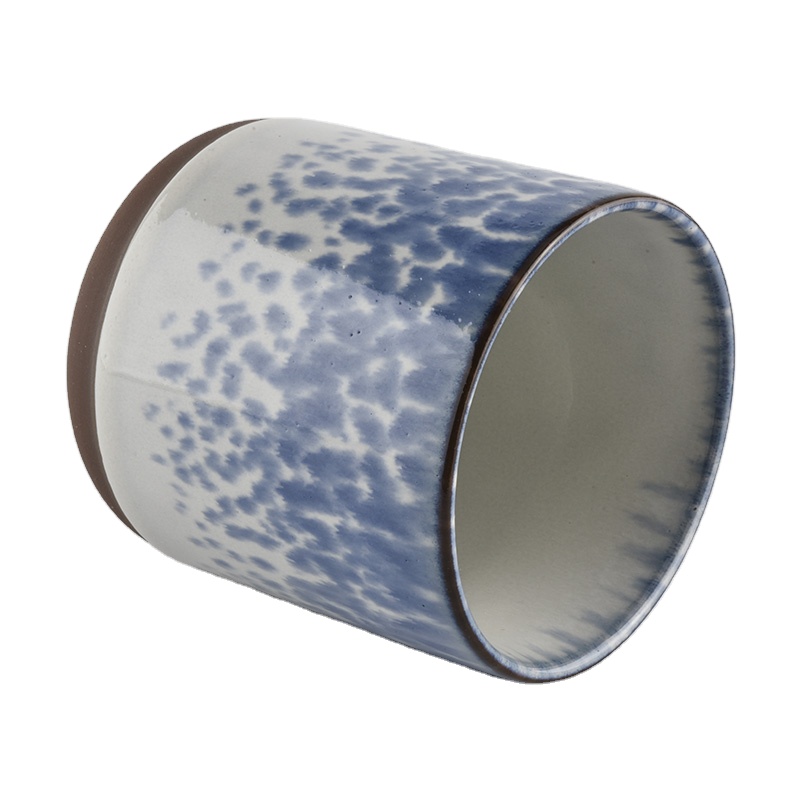 transmutation glaze  color ceramic candle holder