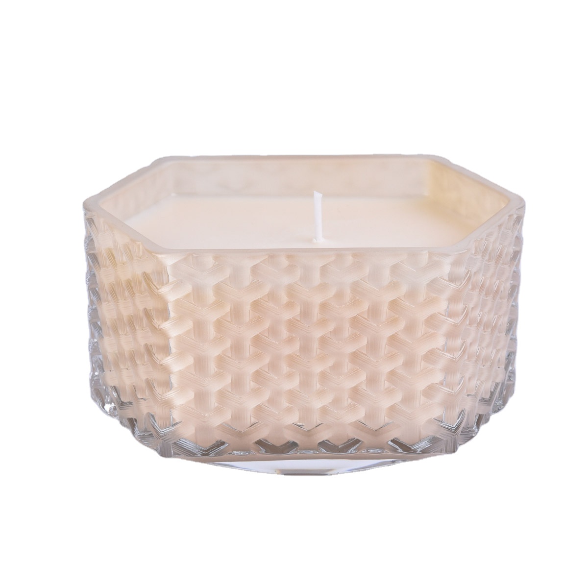 Suppliers Sunny patent design custom luxury glass candle holder with wooden lid