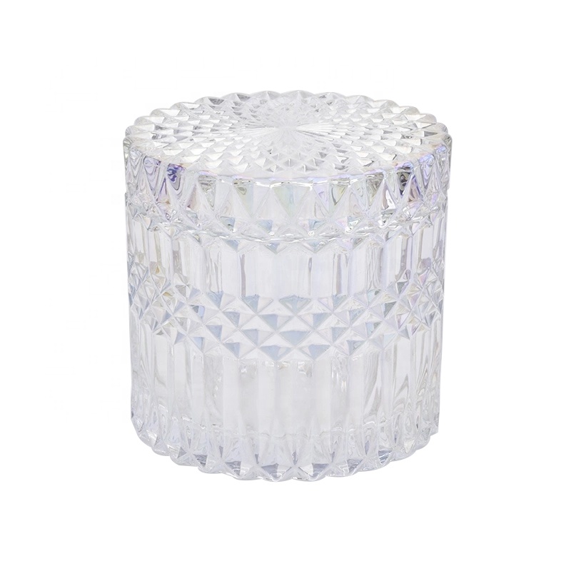 6oz logo customized luxury green glass candle jars with lid for home decorations