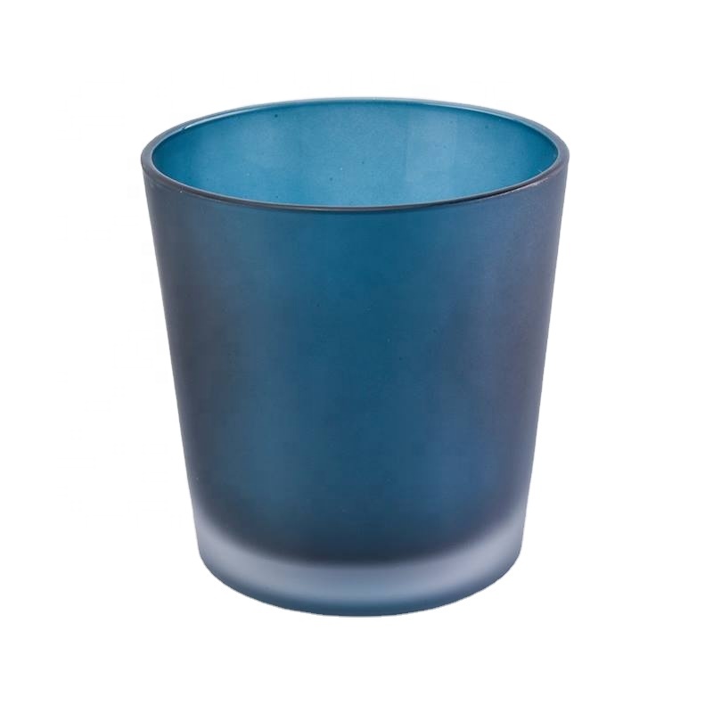 luxury large frosted glass candle jar