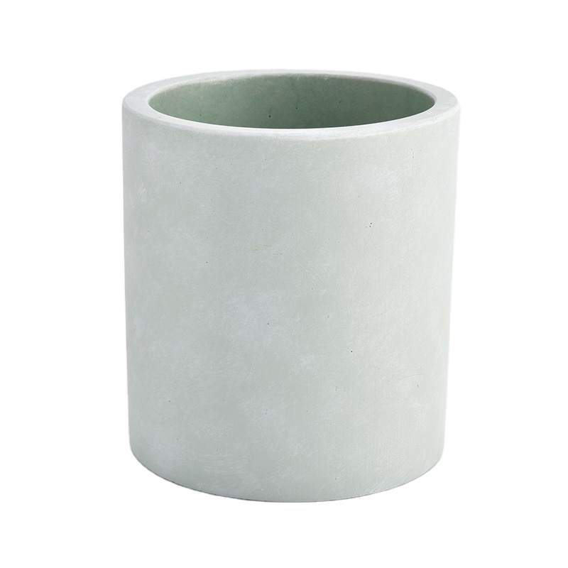 home decor luxury cement candlestick holders jar