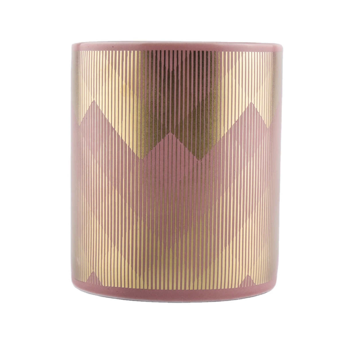 home decor empty pink color ceramic candle holders