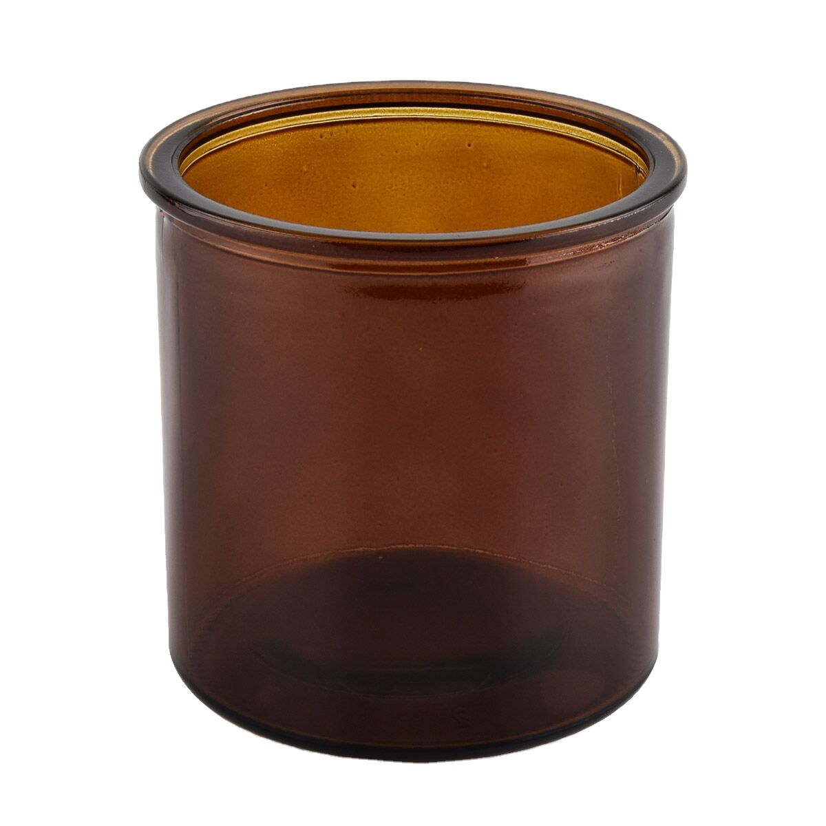 Amber color 15oz glass candle jar with cork lid
