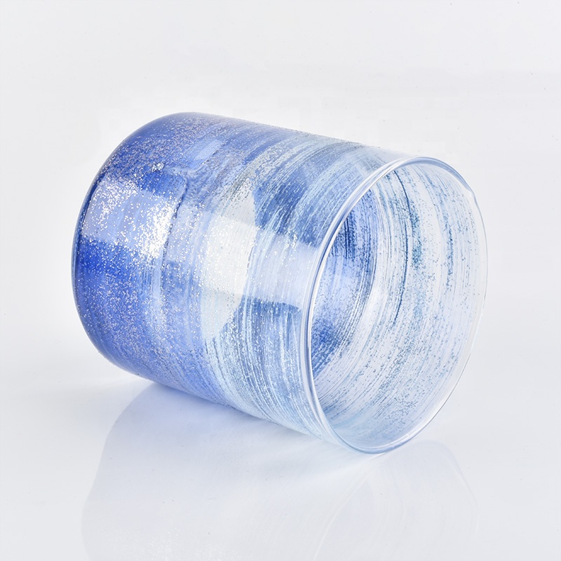 Hand painting custom candle jar votive glass candle holders home decor wholesales