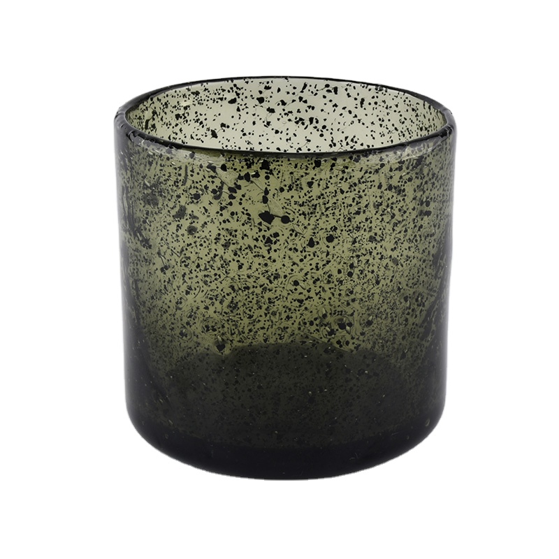 European 14 oz color cylinder customized glass candle jar