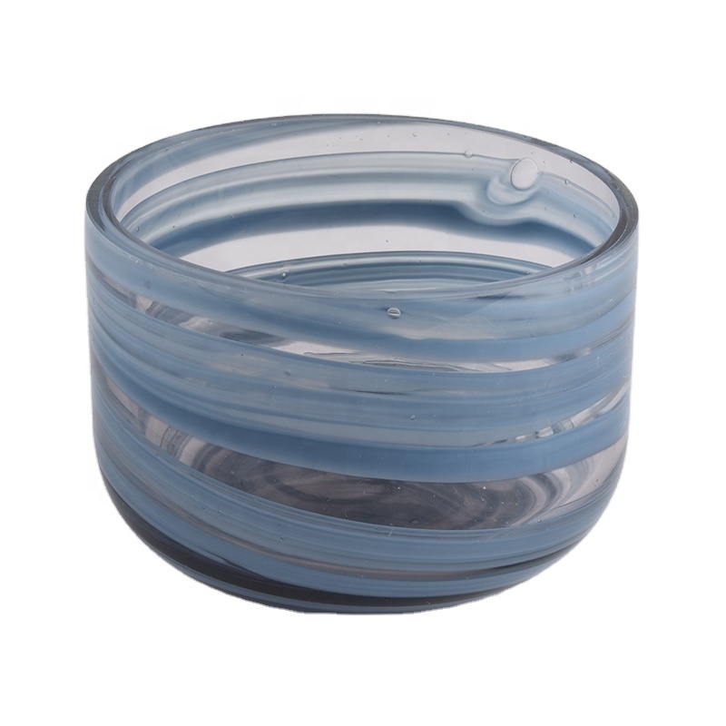 luxury hand craft glass candle jar
