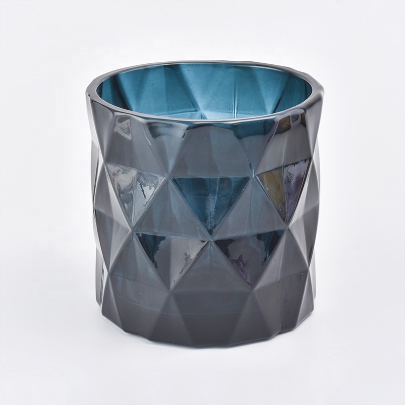 home decor luxury glass empty candle jar