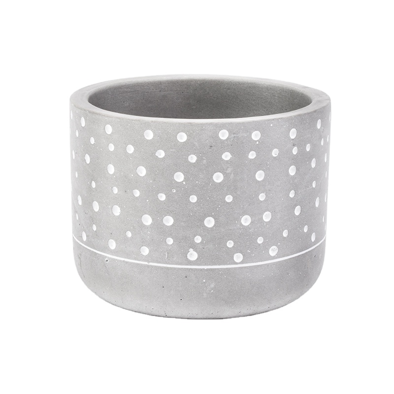 luxury primary color cement candle jars