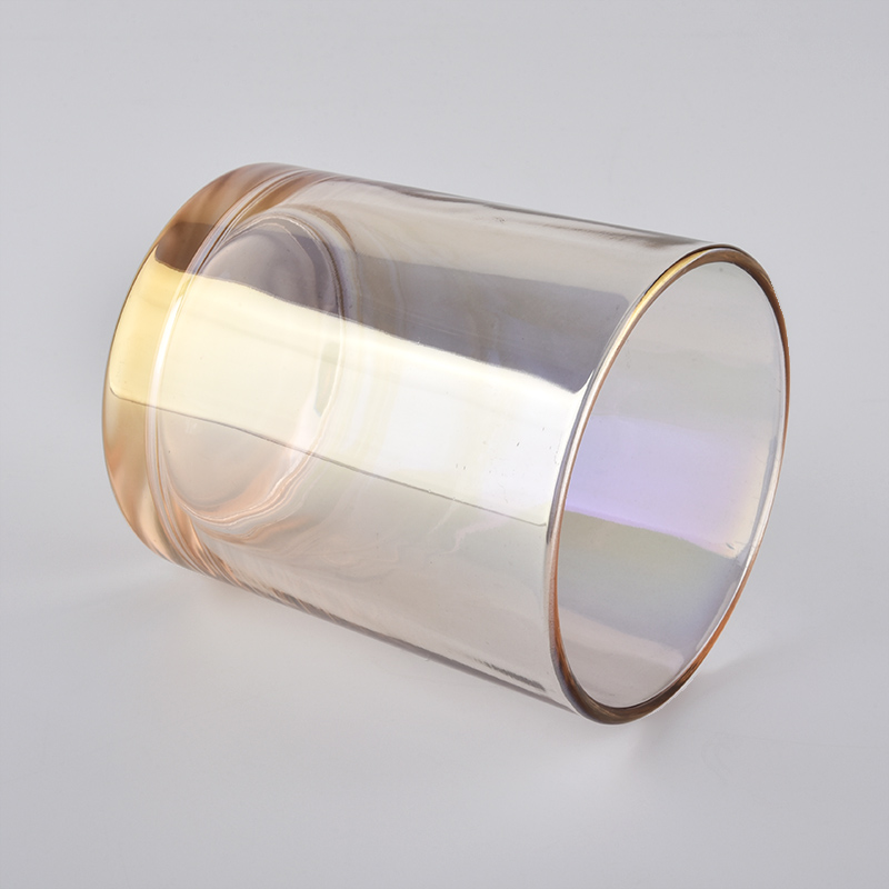 Shiny spraying color glass candle jar from Sunny Glassware