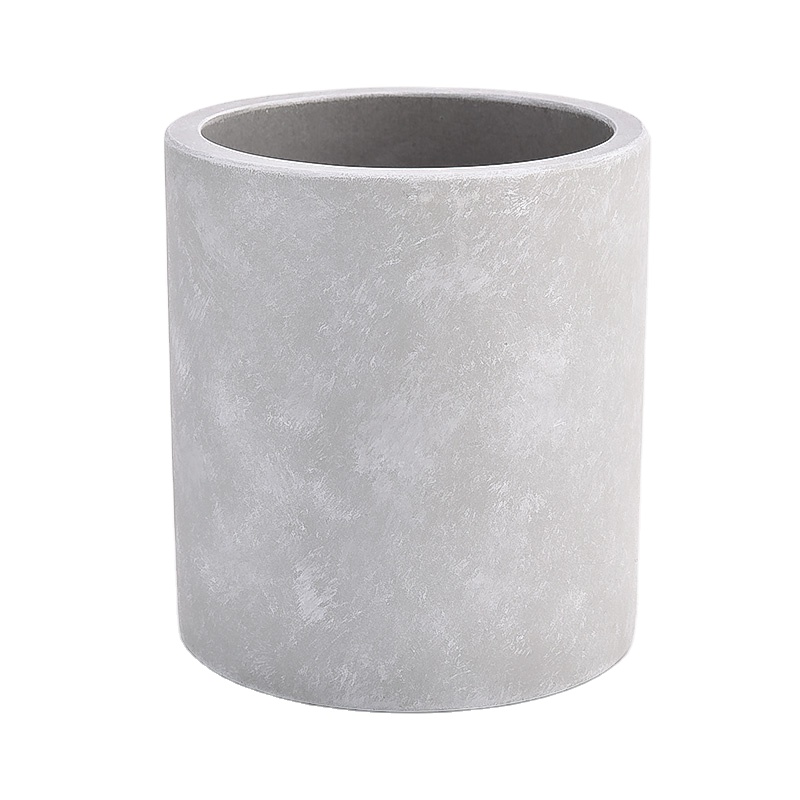 China home decor luxury cement candle vessels manufacturer