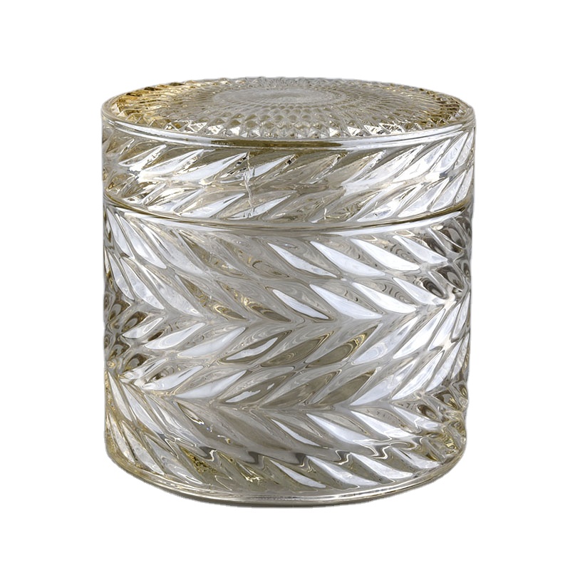 luxury glass candle jar with candle lids