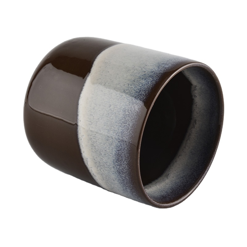 12oz ceramic candle jar with glazing color