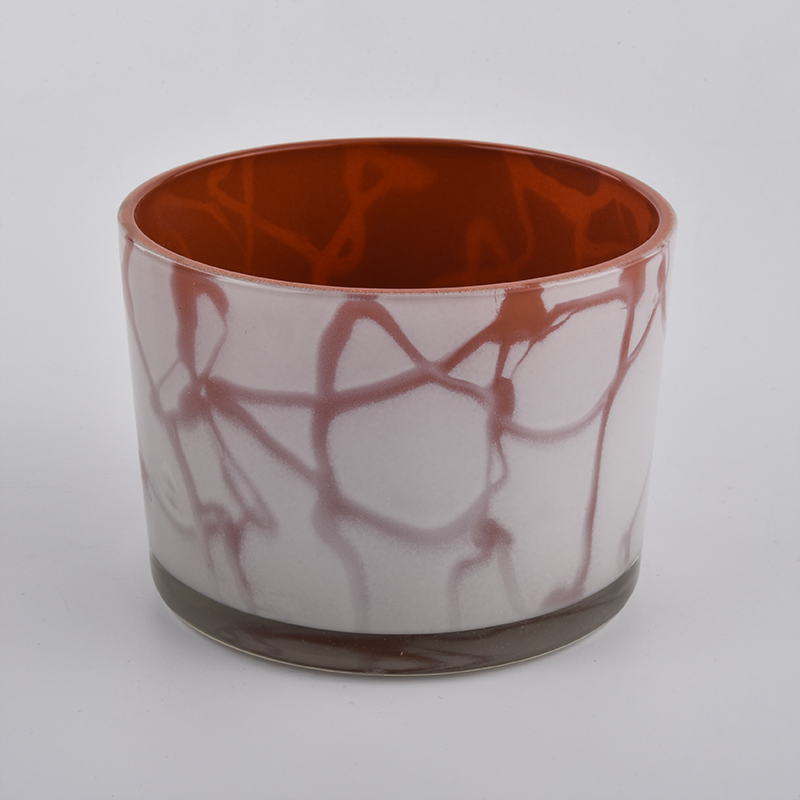 3 wick glass candle vessels with new decorations