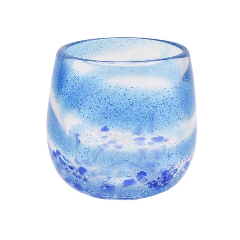 Suppliers glass bubble candle jars holder 8 oz 10 oz