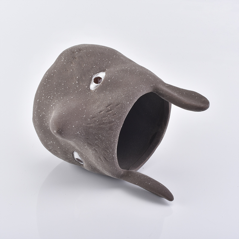 animal ceramic candle container with different shapes for you