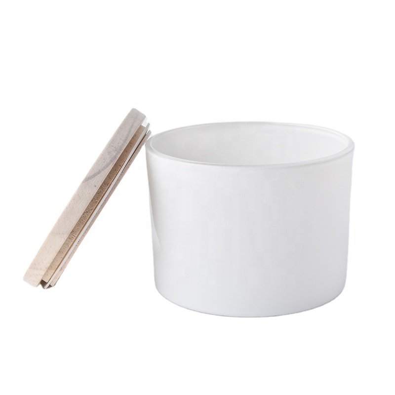 hold sales two wicks matte white glass candle jars