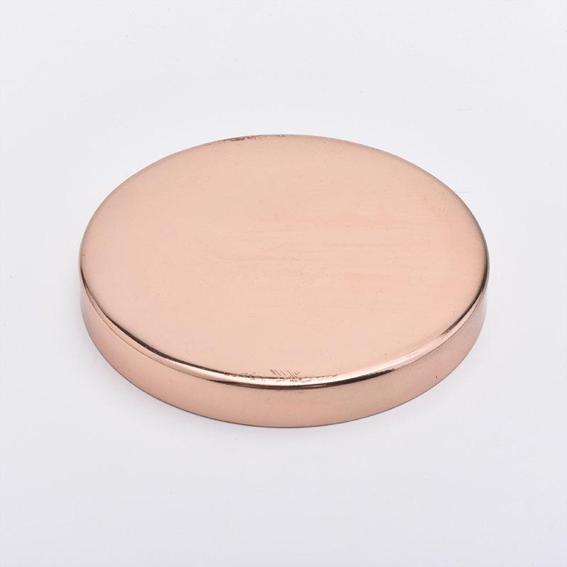 luxury candle holder metal lid