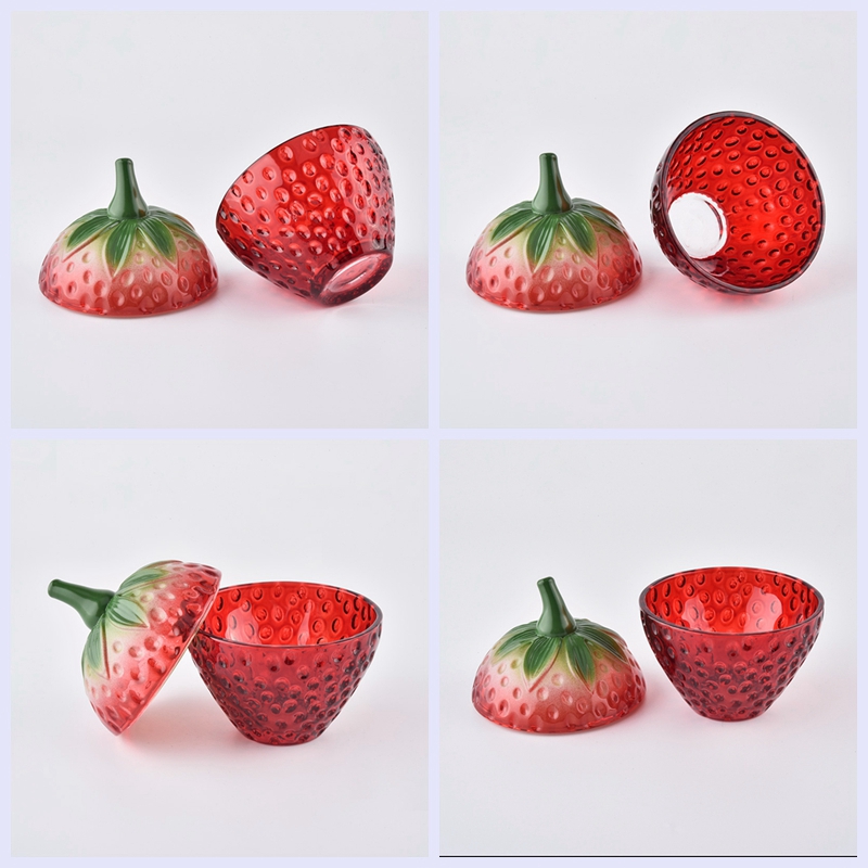 strawberry candle jars