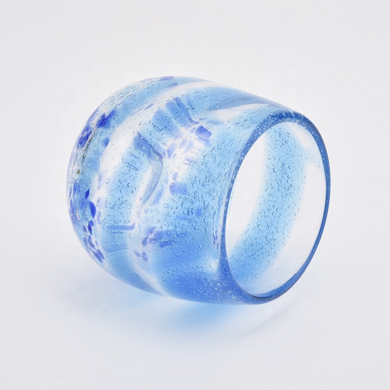 Suppliers glass bubble candle jars holder 8 oz 10 oz
