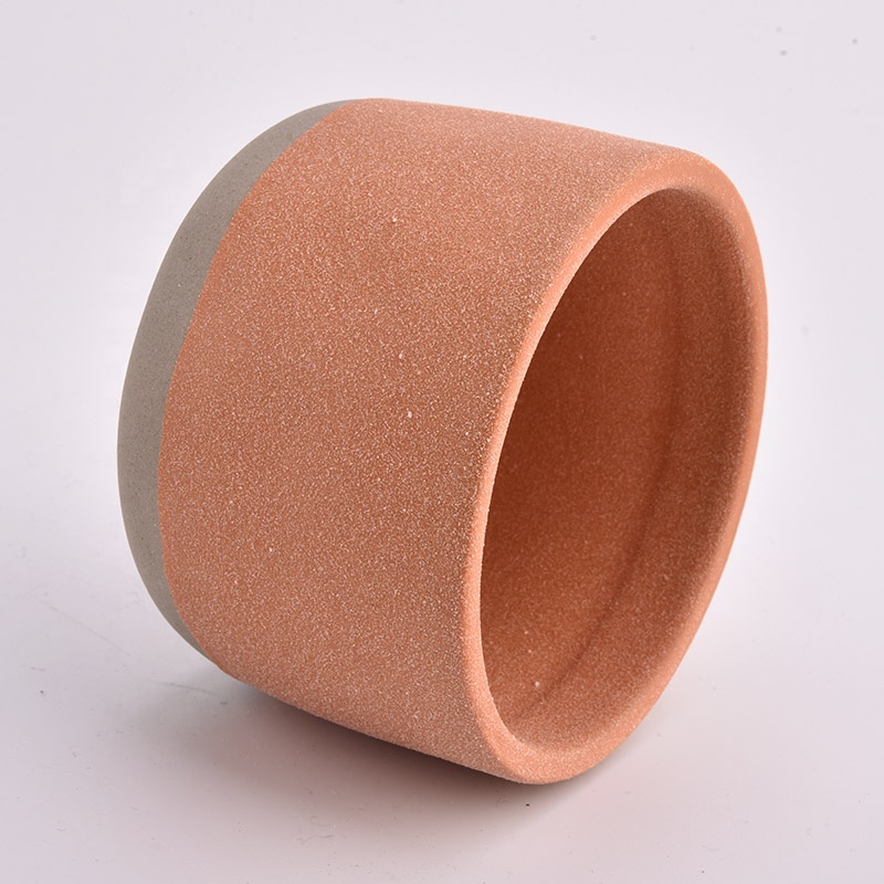 luxury sandy clay ceramic candle holder