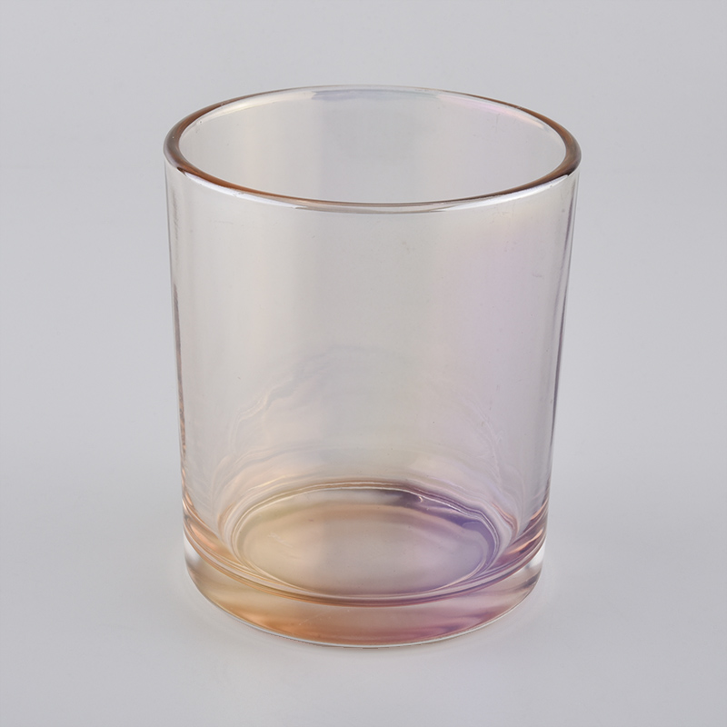 Shiny spraying color glass candle jar from Sunny Glassware