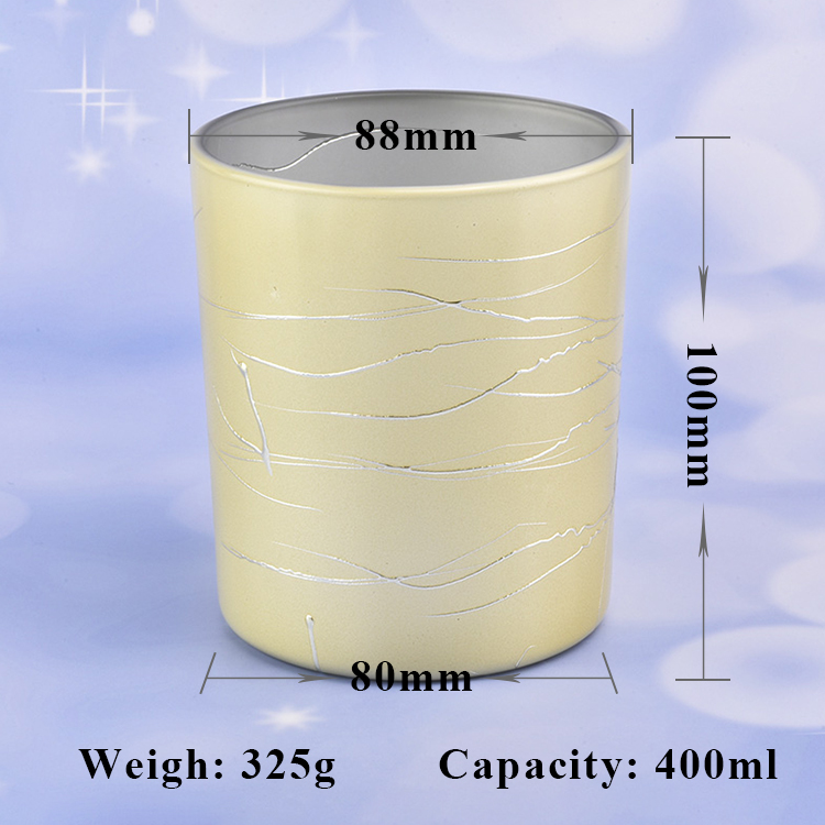 Luxury  glass candle jars wedding centerpieces factory