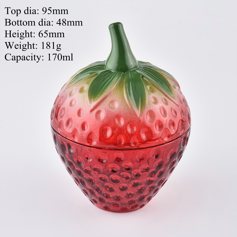 strawberry candle jars