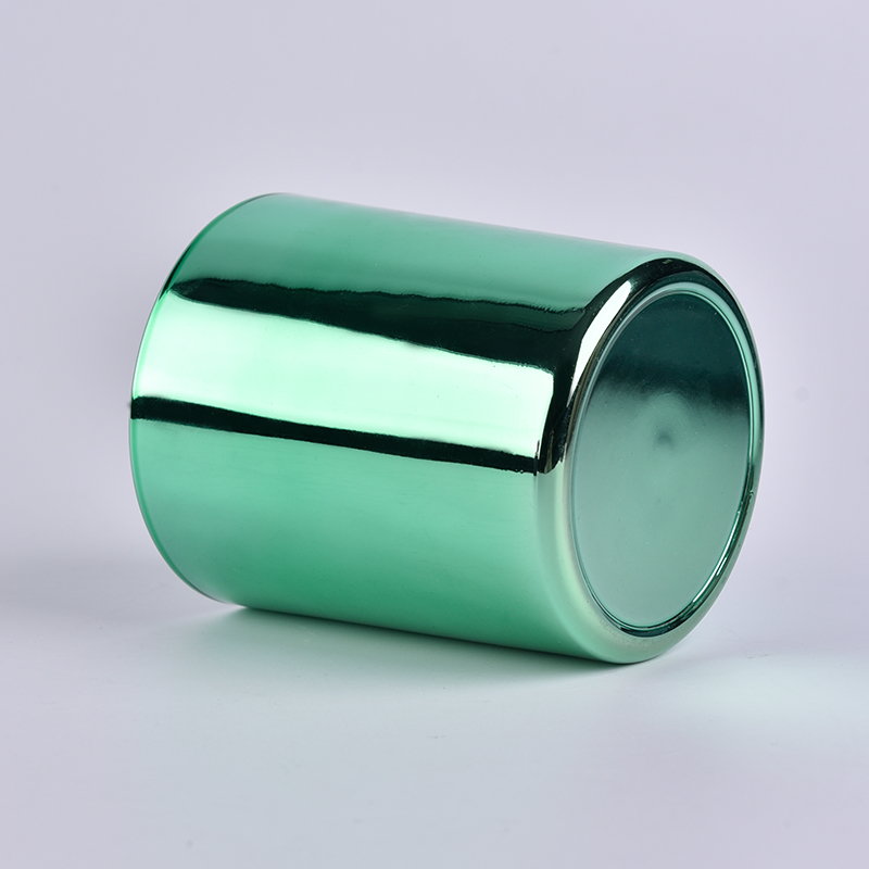 metallized glass candle jar