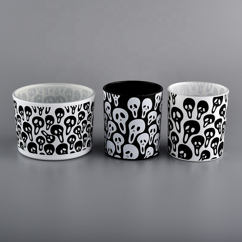 home decor decorative white glass candle holder