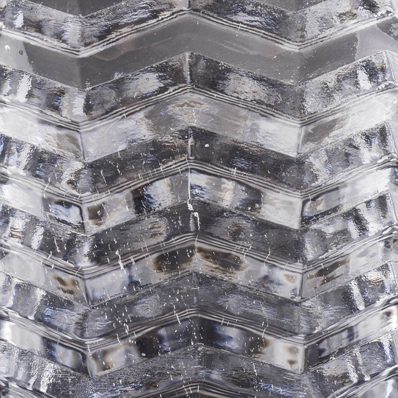 Wholesale crystal clear embossed candle glass holder 16 oz candle jar