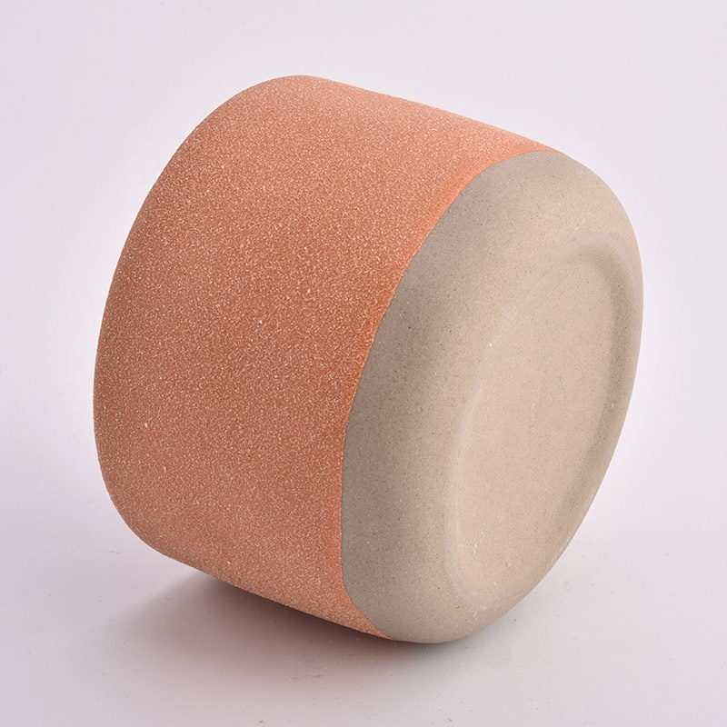 luxury sandy clay ceramic candle holder