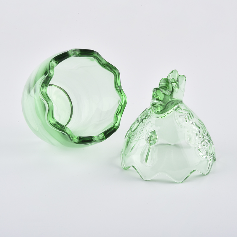 glass candle jar with lid