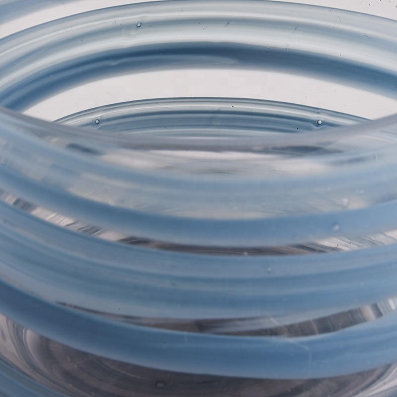 Mouth blown glass candle jar for scented candle