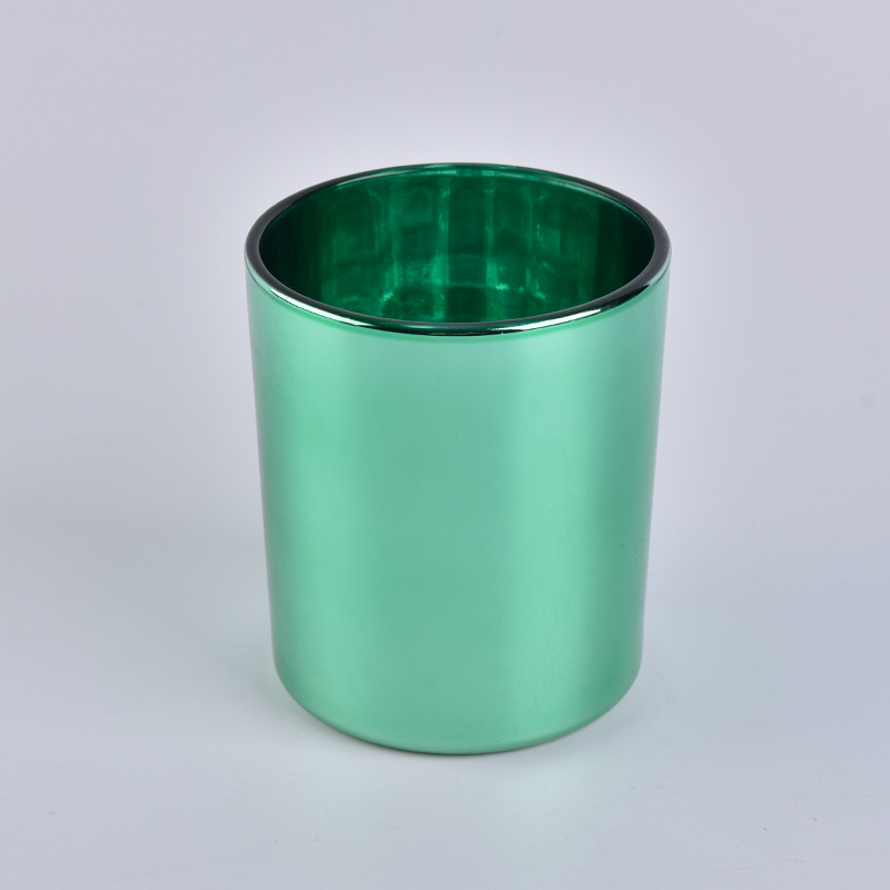 metallized glass candle jar
